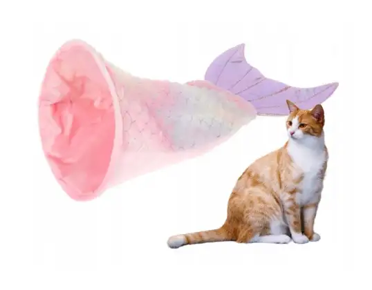 Produtos para animais de estimação - Brinquedos rosa sereia grande gato