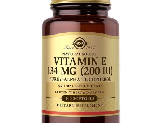 Solgar-Vitamin E 200 IU Alpha Softgels