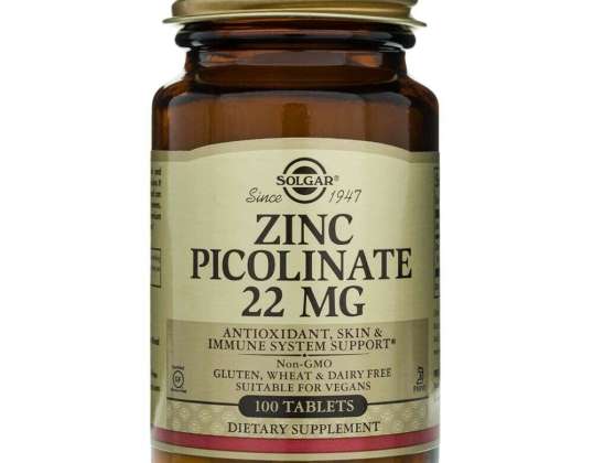 Solgar-cink-pikolinát 22 mg tabletta