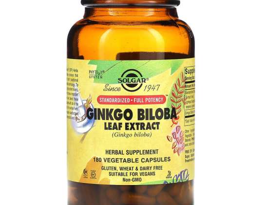 Solgar-SFP Ginkgo Biloba Leaf Extract Vegetable Capsules