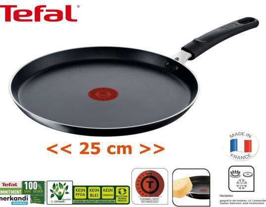 Tefal Crepes Pans - Made in France - Storlekar: 25 cm och 28 cm diameter
