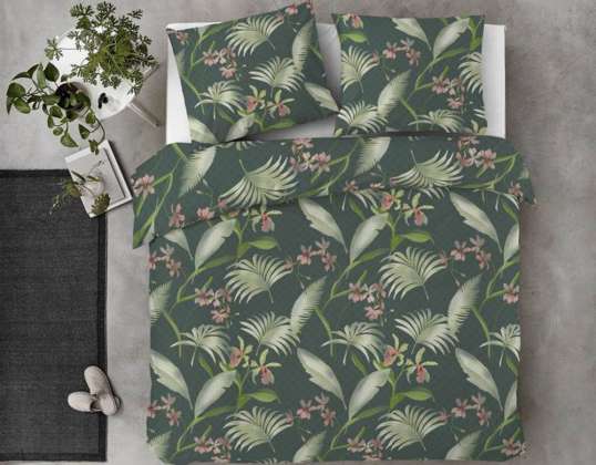 Byrklund 'Greens & Flowers' 2-vietīgas segas pārvalki 200x220+20cm