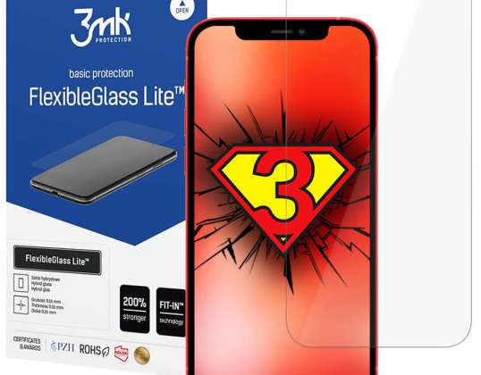 Verre hybride flexible Glass Lite 3mk pour Apple iPhone 12