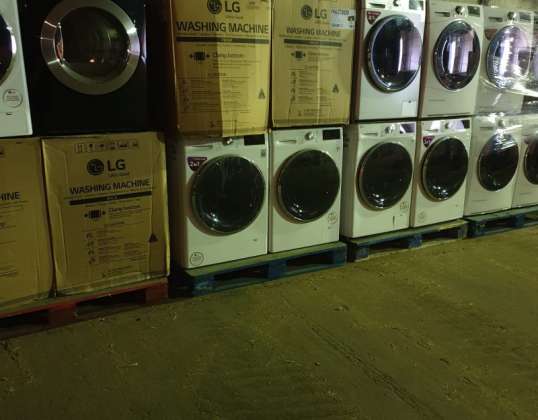 LG hårde hvidevarer vaskemaskiner, side om side køle-fryseskab, opvaskemaskine, kombikøleskab med fryser, køleskab, vaskemaskine-tørretumbler
