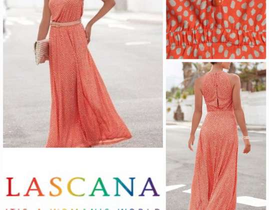 020101 Дълга лятна рокля от Lascana с дребен принт. Модел: 43774654