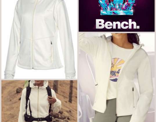 050076 La veste légère pour femme de la célèbre entreprise Bench est en tissu coupe-vent avec isolation polaire, avec poignets allongés
