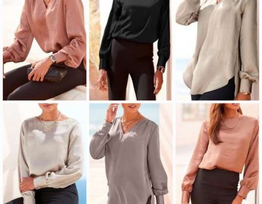 Opte por uma blusa de cetim feminina da empresa alemã Lascana