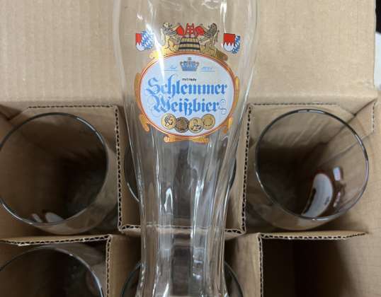 24 pcs. wheat beer glass 0.5 liters, wholesale remaining stock retail