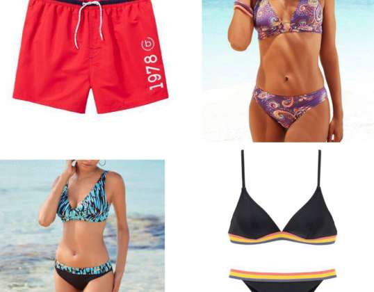 1.5 € per piece, women's and men's swimwear mix, A ware, mail order company, women, absolutely new