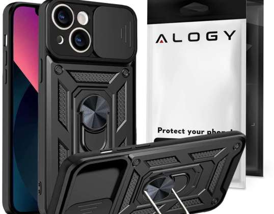 Alogy Camshield Stand Ring Case koos kaamera kaanega Apple iPhone 13 jaoks