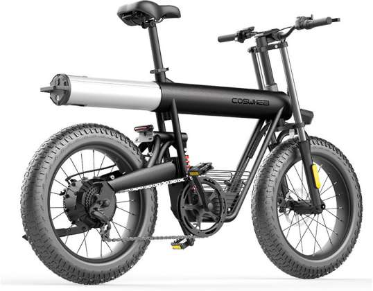 Groothandelsset 12x Elektrische fiets met versnellingspook FATBIKE T20+ zwart 500W 45 km/h