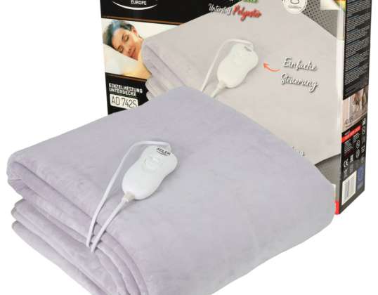 Adler AD 7425 Electric blanket underlay heating mat remote control 4 heating levels 150x80cm 60W