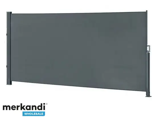 Seitenmarkise Terrassengitter verstellbare Abdeckung für Terrasse 350x180cm grau