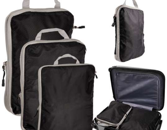 ORGANIZATOR DE COMPRESIE pentru ambalarea valizei Set de genți de voiaj de 3 buc