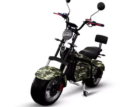 Electric scooter FANTTUM BISHOP M8+ camo color 45km/h range 75 km 30Ah