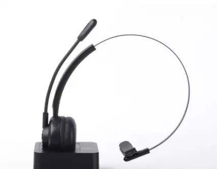 Mono headphones with bluetooth charging base, 17-hour battery life, bluetooth 5.0 connectivity
