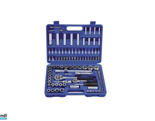 108-Piece Socket Wrench Set - Kraft World with Deep Sockets and Hex Sockets