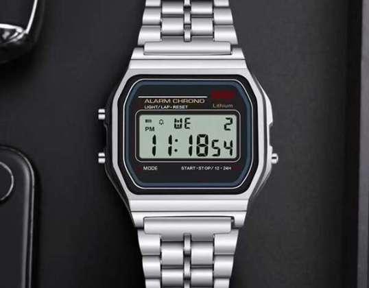 Alloix Elektronische Uhr mit Aluminiumarmband