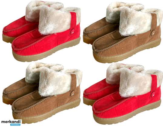 KINDERSTIEFEL JUGEND SCHNEESTIEFEL ISOLIERT ESKIMO BRAUN ROT 37 - 40