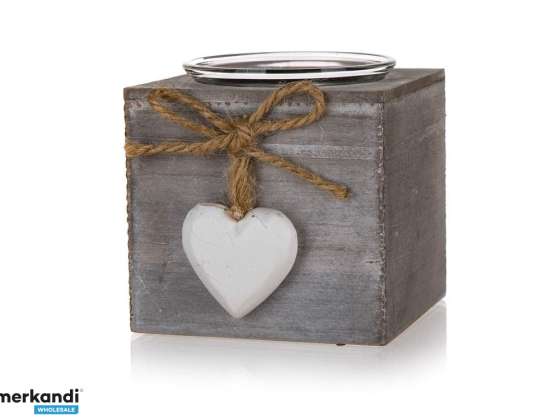 Candle SOLID HEART 6 5x6 5x6 5cm