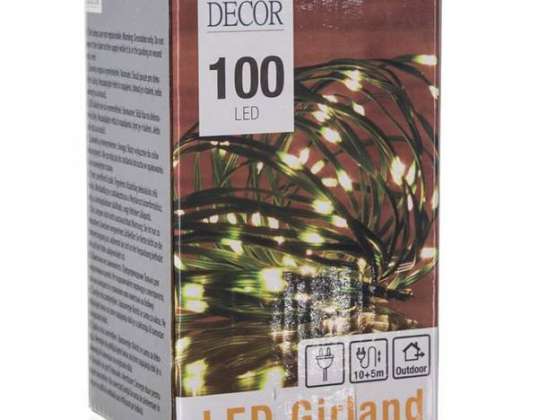 Outdoor String 100LED 10m 5m 230V 8 Functions Warm Light