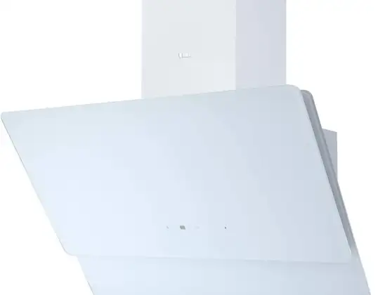 Design Extractor Hood 90 cm Headless - White Glass, LED Lighting and Remote Control