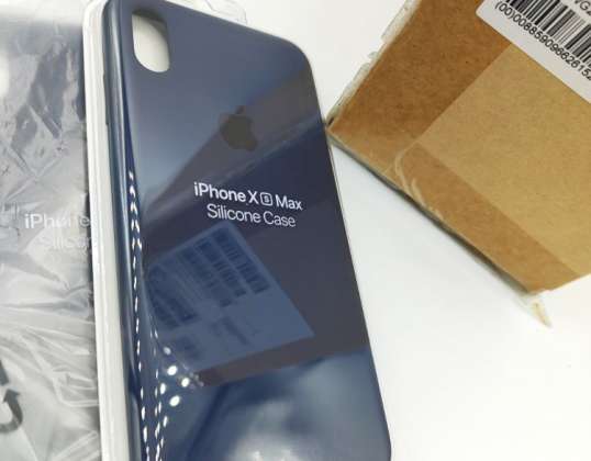 Apple Siliconen Hoesje voor iPhone XS max blauw, gloednieuw in doos.