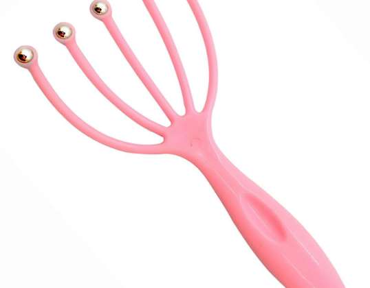 AG19C HEAD MASSAGER RAKE PINK