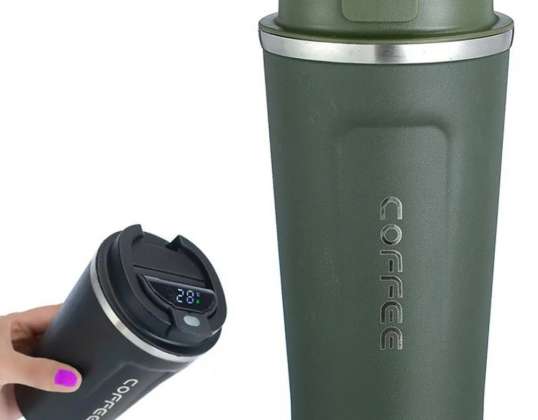 AG369I THERMAL MUG WITH DISPLAY GREEN