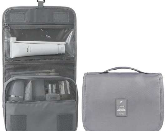 BQ59B TROUSSE DE TOILETTE DE VOYAGE GRIS