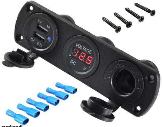 PLS37 WATERDICHT. STOPCONTACT ONTSTEKEN. VOLTMETER