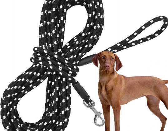 DOG LEASH TRAINING ROPE THICK REFLECTIVE 1CM 20M