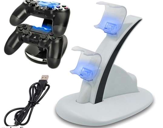 AK286D STATION D’ACCUEIL 2xPAD PS4 BLANC