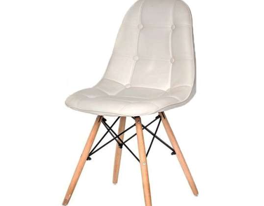CA17COUT ELEGANTE STOEL LEER WIT