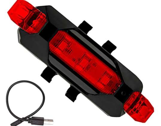 ZD41A BICYCLE REAR LIGHT 5 LED USB