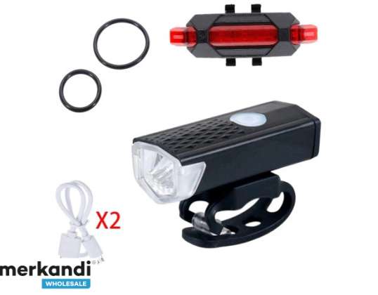 EB595 Bicycle Lights Front Rear USB Bicycle Light