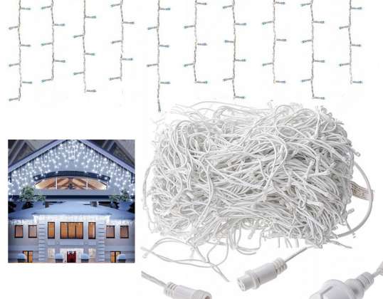 ICICLES 500 THICK OUTDOOR LED LIGHTS COOL WHITE FLASH 16M