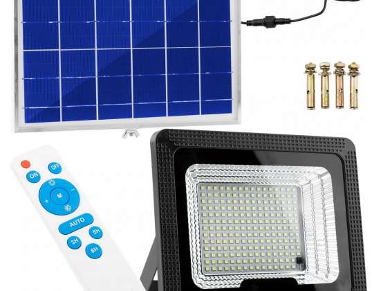 SOLAR LED LAMPE FLOMLYS SOLCELLEPANEL HALOGEN FJERNKONTROLL IP67 150W