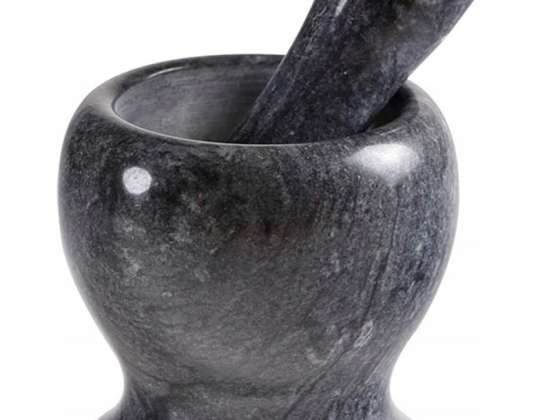 KITCHEN MORTAR WITH PESTLE LARGE STONE