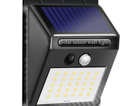 SOLAR LAMP WITH DUSK MOTION SENSOR HALOGEN 30 LED SMD