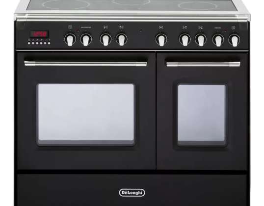 De'Longhi MEM 965T AXV Electric Cooker 90 cm - Ceramic Hob and Double Oven, Stainless Steel Finish