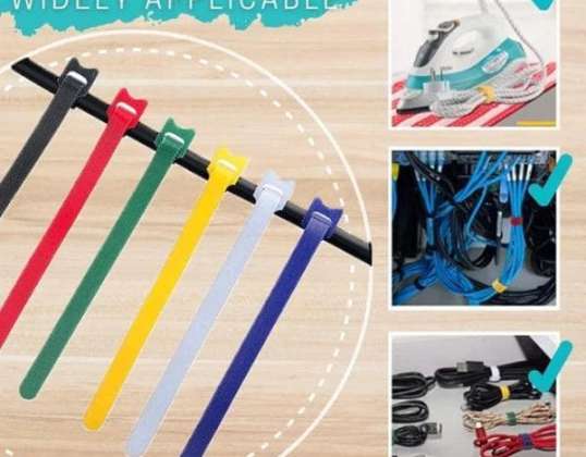 Abraçadeiras de cabo com gancho e laço (50 peças) ZIPPITT