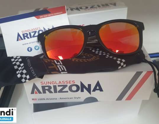 Unisex Arizona briller engros - en størrelse voksen ny i original eske, fløyelsveske inkludert - 3000 stykker til 2.90