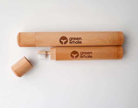 Bambus tannbørsterør - reiseveske, for å beskytte mot støv og miljøpåvirkninger