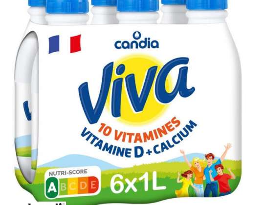 Milk Calcium and Vitamin D CANDIA ( 6 bottles of 1 Liter ) HCD