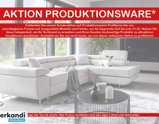 SPECIAL OFFER PRODUCTION GOODS - Corner sofa, couch, living area different models