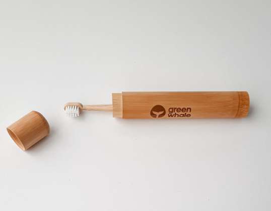 Bamboo toothbrush tube - travel case for kids, protects toothbrush against dust and environmental influences