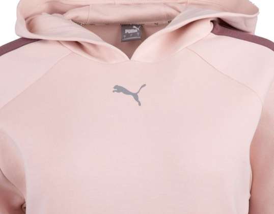Puma Evostripe Hoodie 849808-47 Dāmu pulovers Sieviešu sporta krekls Sievietes Rožu kvarcs JAUNUMS adidas Nike Under Armour
