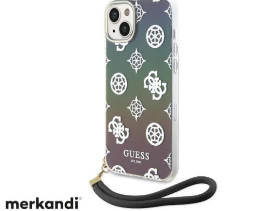 Guess iPhone 15 Plus &amp; iPhone 14 Plus Backcover Hülle Schillerndes Glitzermuster - Schwarz J-TOO