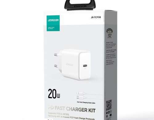 Joyroom Travel Charger Type C  PD 20W with Type C to Lightning cable